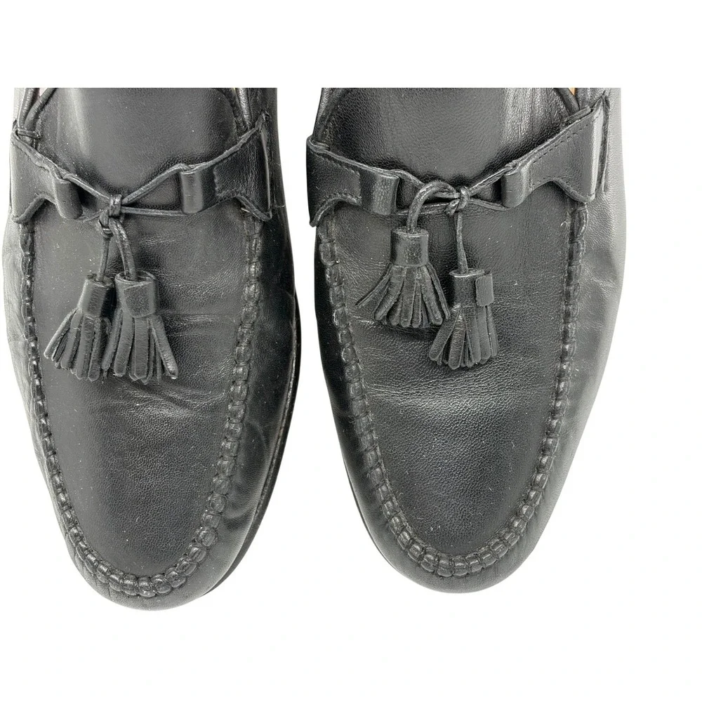 Allen Edmonds Urbino Men's Black Leather Tassel Loafers Shoes Size 11 B Italy